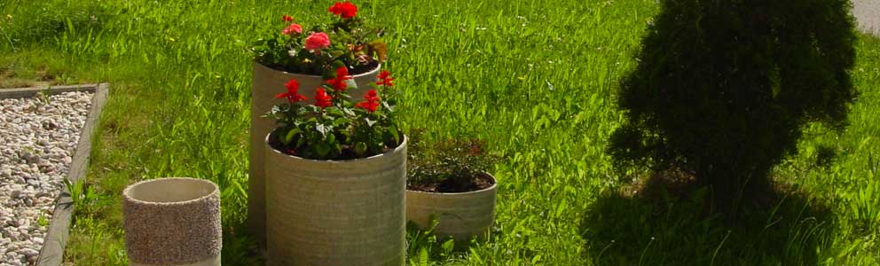 Pflanzring Blumen GFK Garten Rohr individuell langlebig