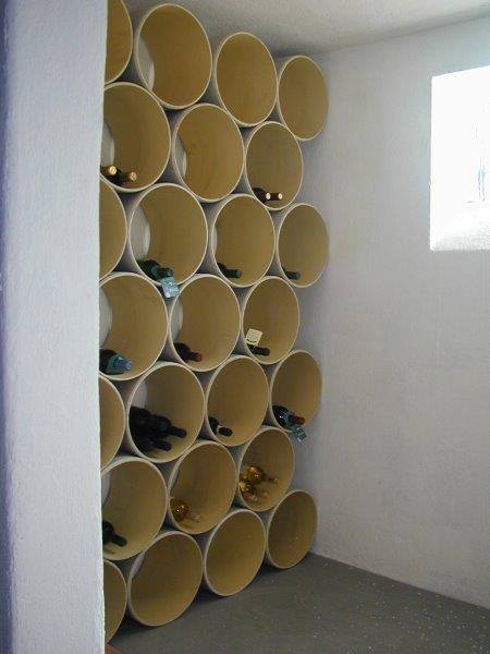 GFK Rohr Weinregal DIY individuell Lager Regal GFK Rohr Weinregal DIY individuell Lager Regal