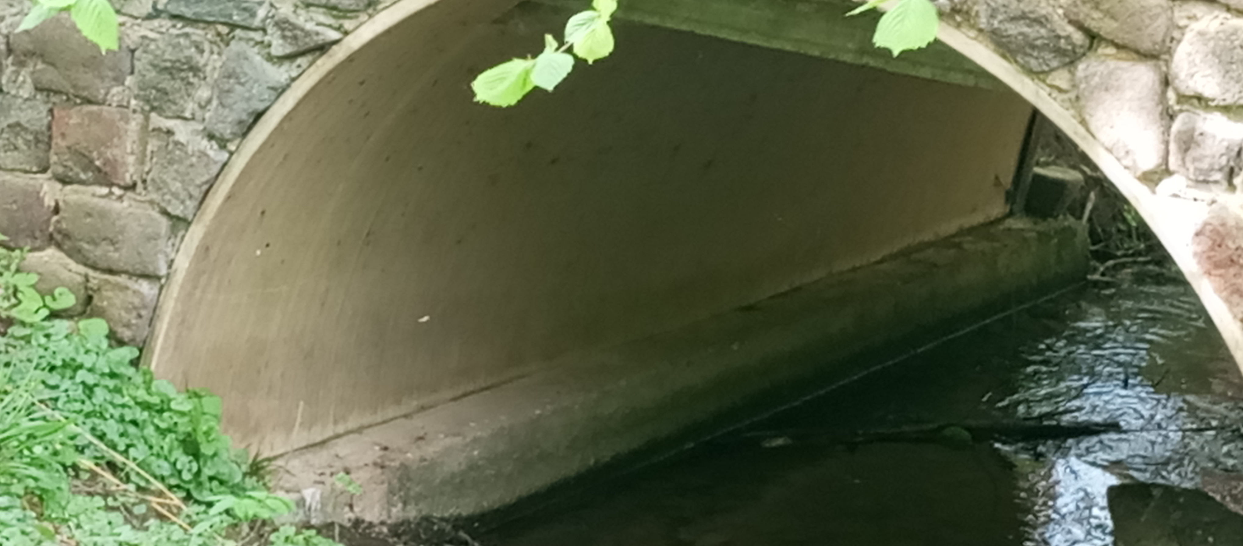 Bruecke Bachlauf GFK Rohr Natur Unterfuehrung